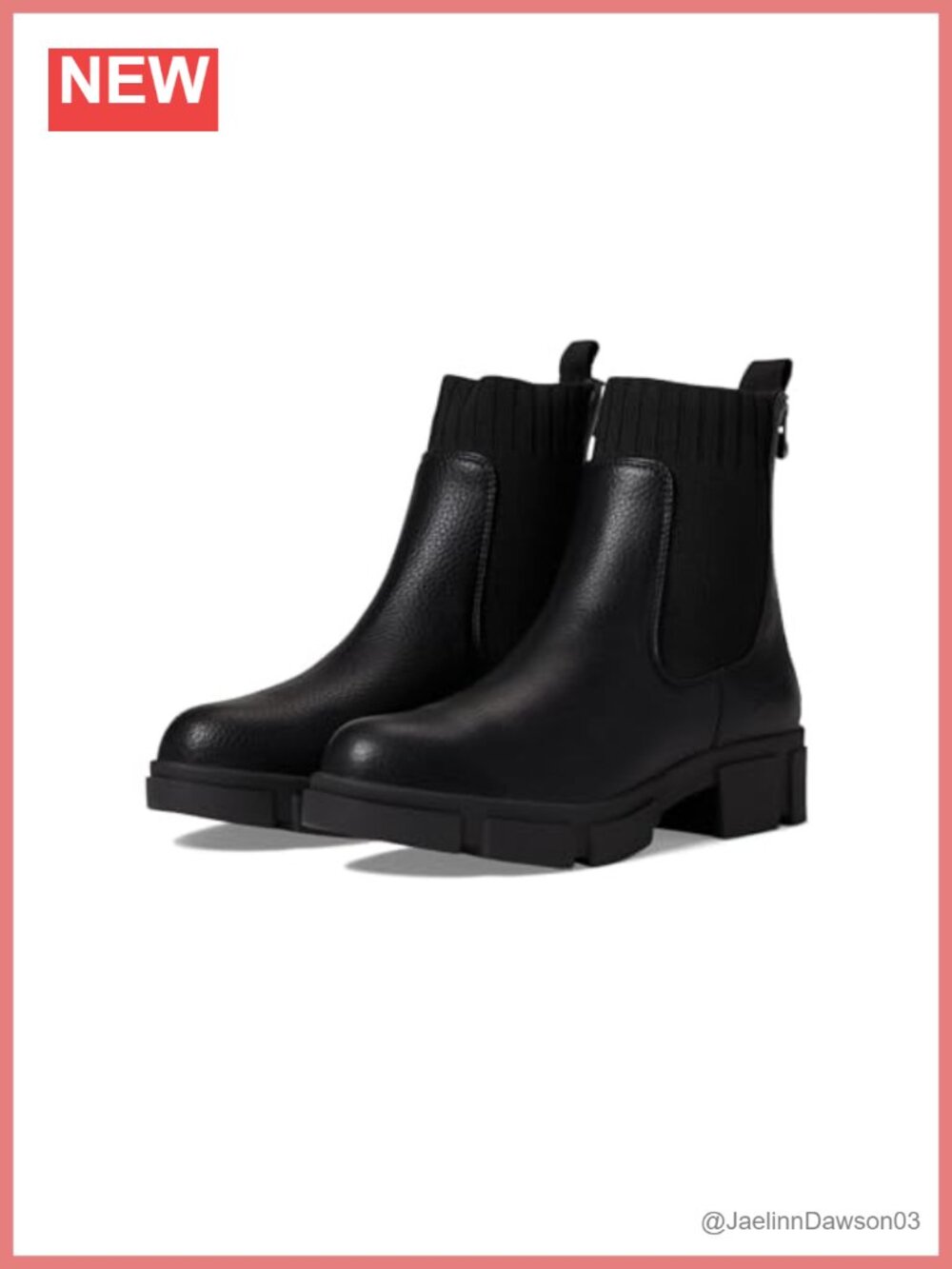 Women's Chelsea Ankle Boots Zip Closure Water Resistant Knit